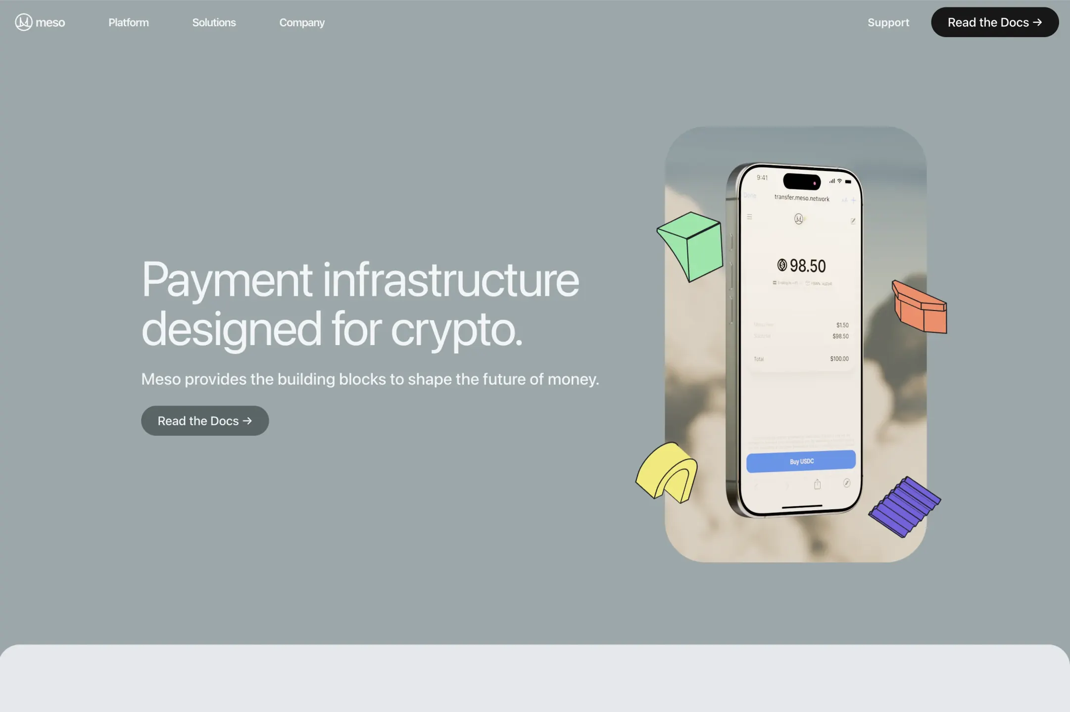 Meso marketing website
